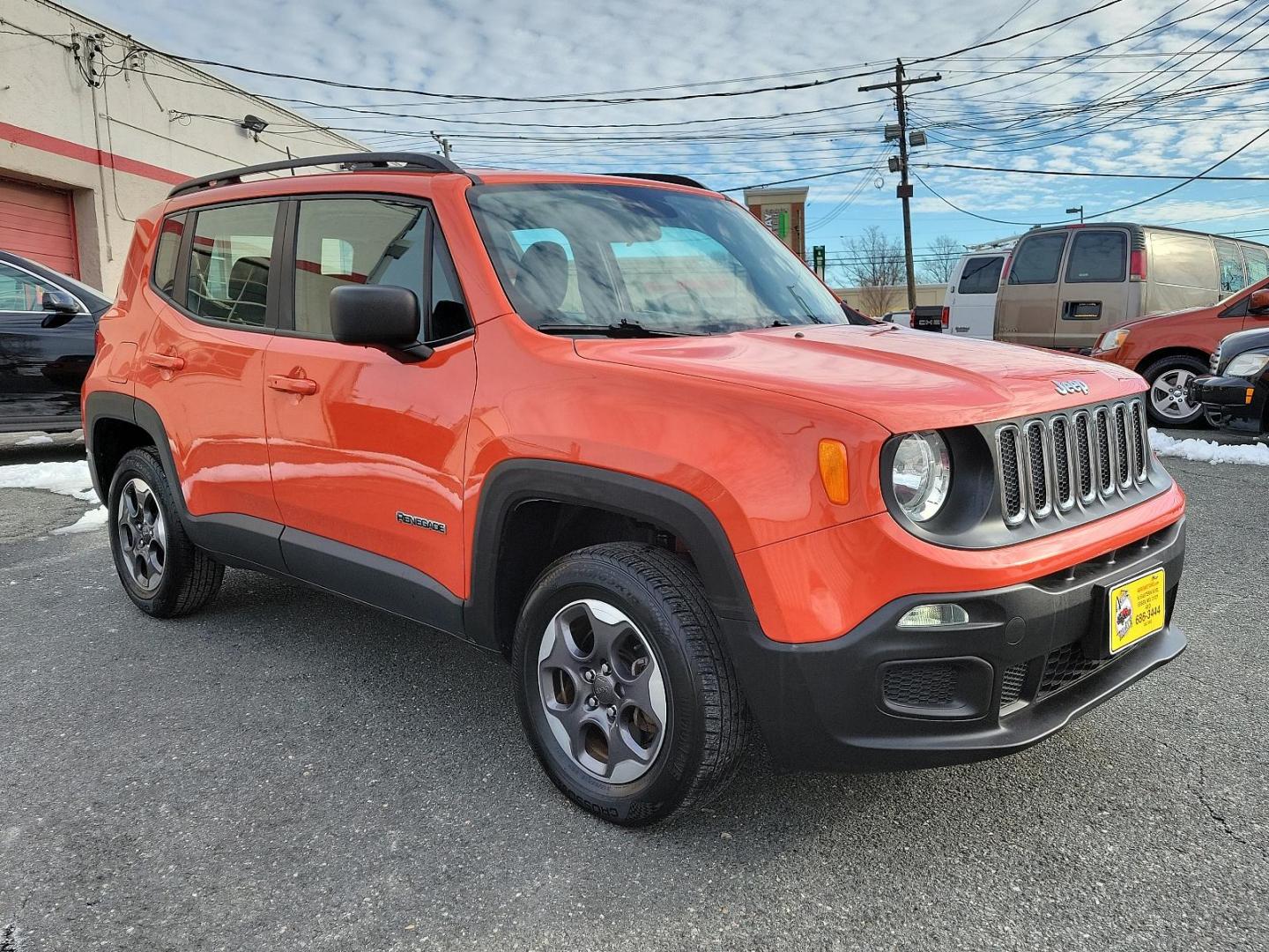 2016 Omaha Orange - PKP /Black - A7X9 Jeep Renegade Sport (ZACCJBAT1GP) with an ENGINE: 2.4L I4 MULTIAIR engine, located at 50 Eastern Blvd., Essex, MD, 21221, (410) 686-3444, 39.304367, -76.484947 - Introducing the 2016 Jeep Renegade Sport 4WD 4dr Sport, a striking silhouette presenting a pure embodiment of the adventurous spirit inherent to the Jeep Brand. Exuding strength and confidence, its Omaha Orange - PKP exterior immediately demands attention with its distinctive rugged appeal. This m - Photo#2