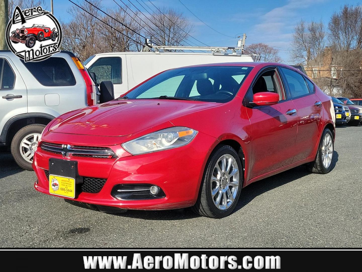 2013 Redline 2-Coat Pearl - PRM /Black - E7X9 Dodge Dart Limited (1C3CDFCA4DD) with an 2.0L I4 DOHC ENGINE engine, located at 50 Eastern Blvd., Essex, MD, 21221, (410) 686-3444, 39.304367, -76.484947 - Experience the perfect combination of power, style, and comfort with this 2013 Dodge Dart Limited 4dr sdn limited. Showcased in a vibrant Redline 2-coat Pearl Exterior with a sleek black interior, it is sure to make a bold statement on any road. Under the hood lies a robust 2.0L I4 DOHC Engine promi - Photo#0