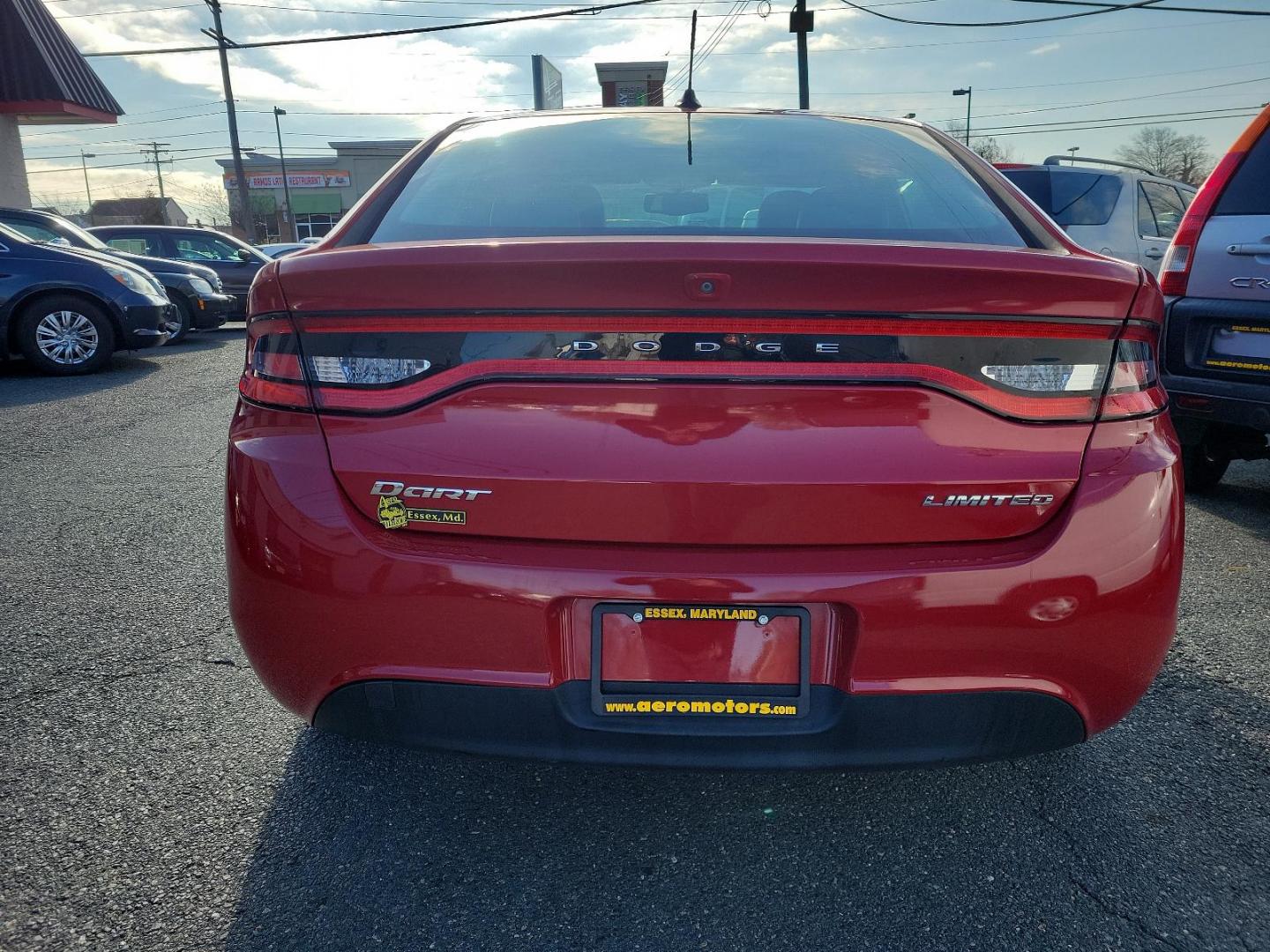 2013 Redline 2-Coat Pearl - PRM /Black - E7X9 Dodge Dart Limited (1C3CDFCA4DD) with an 2.0L I4 DOHC ENGINE engine, located at 50 Eastern Blvd., Essex, MD, 21221, (410) 686-3444, 39.304367, -76.484947 - Experience the perfect combination of power, style, and comfort with this 2013 Dodge Dart Limited 4dr sdn limited. Showcased in a vibrant Redline 2-coat Pearl Exterior with a sleek black interior, it is sure to make a bold statement on any road. Under the hood lies a robust 2.0L I4 DOHC Engine promi - Photo#4