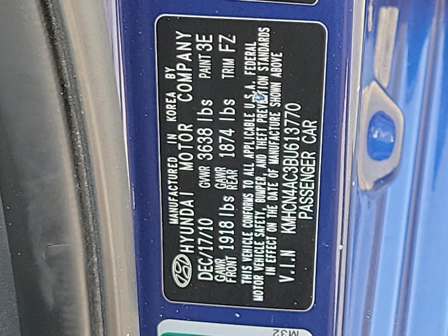 2011 Dark Sapphire Blue - 3E /Gray - FZ Hyundai Accent GLS (KMHCN4AC3BU) with an 1.6L DOHC MPI CVVT 16-valve I4 engine engine, located at 50 Eastern Blvd., Essex, MD, 21221, (410) 686-3444, 39.304367, -76.484947 - Step into sophistication and performance with our 2011 Hyundai Accent GLS 4dr Sedan Auto GLS. This top-tier ride is finished in an exquisite Dark Sapphire Blue - 3E exterior that is sure to turn heads. Slide into the comfortable Gray - FZ interior, where every detail has been designed with the drive - Photo#19