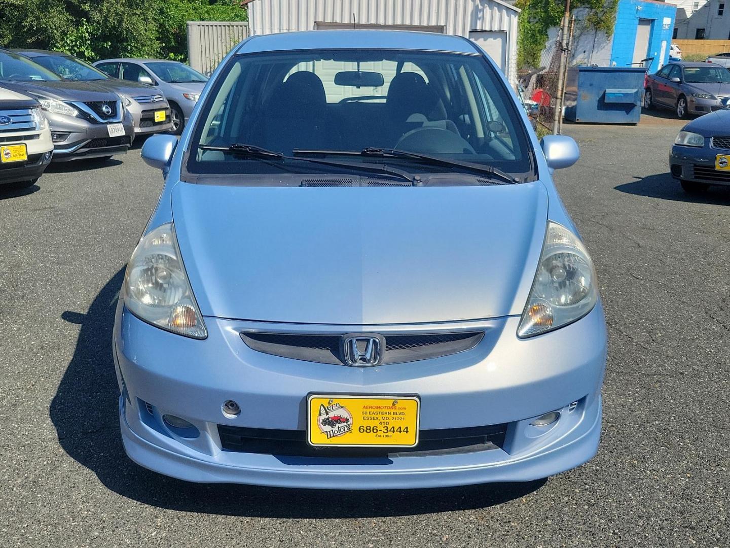 2008 Tidewater Blue Metallic - BU /Black - BK Honda Fit Sport (JHMGD38678S) with an 1.5L SOHC MPFI 16-valve VTEC I4 engine engine, located at 50 Eastern Blvd., Essex, MD, 21221, (410) 686-3444, 39.304367, -76.484947 - Introducing the 2008 Honda Fit Sport 5dr hb auto sport, a perfect blend of efficiency, power, and style. Hued in a striking blue exterior, this compact yet powerful car is a versatile choice for city dwellers and road-trip enthusiasts alike. Powered by a 1.5l sohc mpfi 16-valve vtec i4 engine, it dy - Photo#1