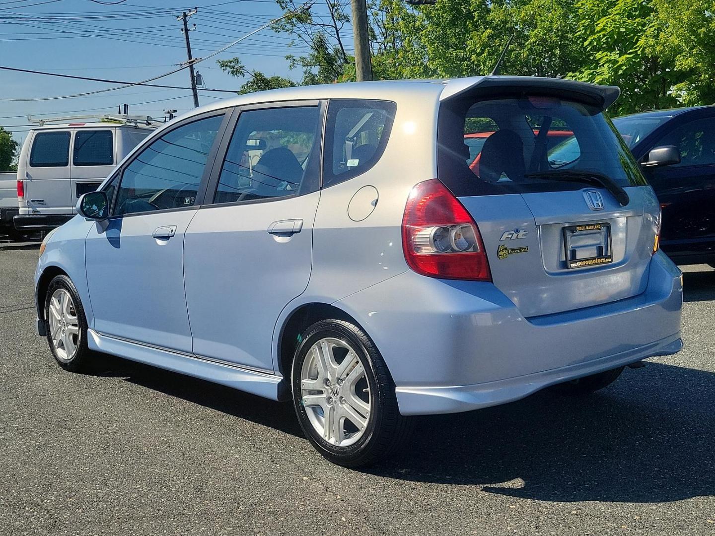 2008 Tidewater Blue Metallic - BU /Black - BK Honda Fit Sport (JHMGD38678S) with an 1.5L SOHC MPFI 16-valve VTEC I4 engine engine, located at 50 Eastern Blvd., Essex, MD, 21221, (410) 686-3444, 39.304367, -76.484947 - Introducing the 2008 Honda Fit Sport 5dr hb auto sport, a perfect blend of efficiency, power, and style. Hued in a striking blue exterior, this compact yet powerful car is a versatile choice for city dwellers and road-trip enthusiasts alike. Powered by a 1.5l sohc mpfi 16-valve vtec i4 engine, it dy - Photo#5