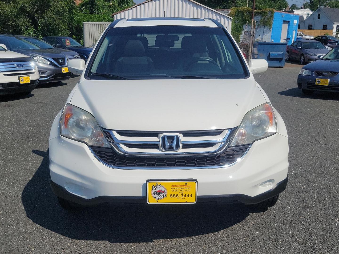 2011 Taffeta White - WH /Gray - GR Honda CR-V EX-L (5J6RE4H71BL) with an 2.4L DOHC MPFI 16-valve i-VTEC I4 engine engine, located at 50 Eastern Blvd., Essex, MD, 21221, (410) 686-3444, 39.304367, -76.484947 - Photo#1