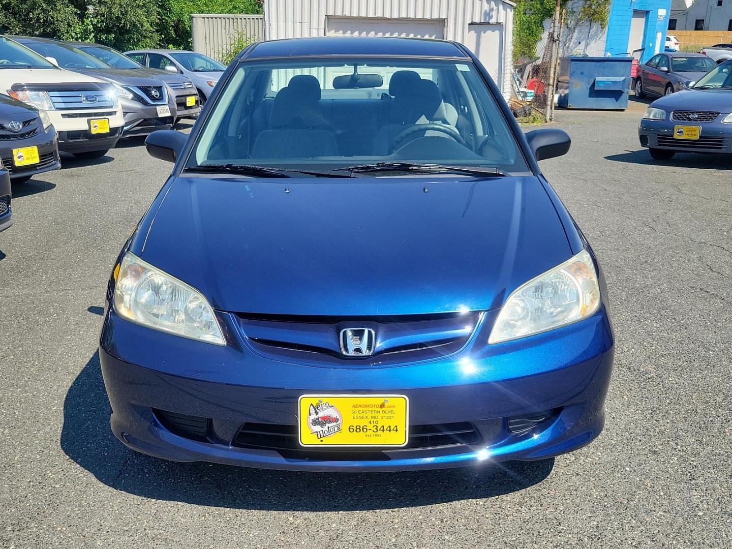 2004 Blue Pearl - BL /Gray - GR Honda Civic LX (2HGES16524H) with an 1.7L SOHC MPFI 16-valve I4 engine engine, located at 50 Eastern Blvd., Essex, MD, 21221, (410) 686-3444, 39.304367, -76.484947 - Photo#1