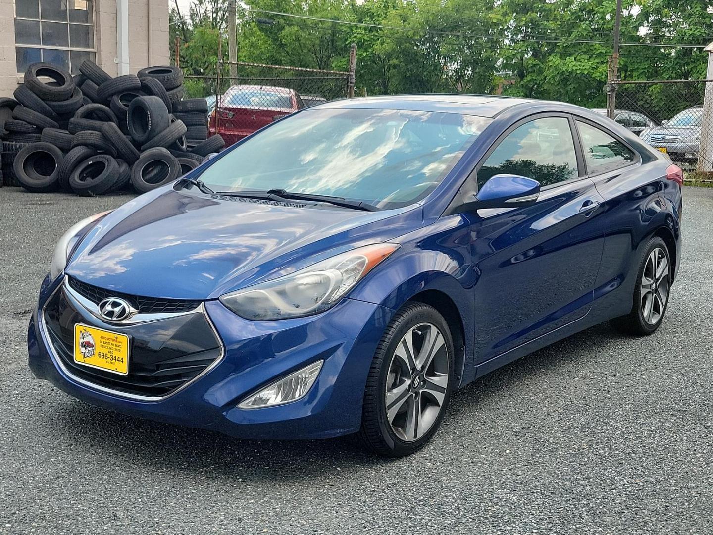 2013 Atlantic Blue - S7U /Black - RY Hyundai Elantra Coupe SE (KMHDH6AE8DU) with an 1.8L DOHC MPFI D-CVVT 16-valve I4 engine engine, located at 50 Eastern Blvd., Essex, MD, 21221, (410) 686-3444, 39.304367, -76.484947 - Introducing the 2013 Hyundai Elantra Coupe SE 2dr Auto SE PZEV, a luxurious blend of style, efficiency, and performance. This sleek model boasts an alluring Atlantic Blue exterior paired with a sophisticated black interior. Under the hood, you'll discover a powerful 1.8L DOHC MPFI D-CVVT 16-Valve I4 - Photo#2