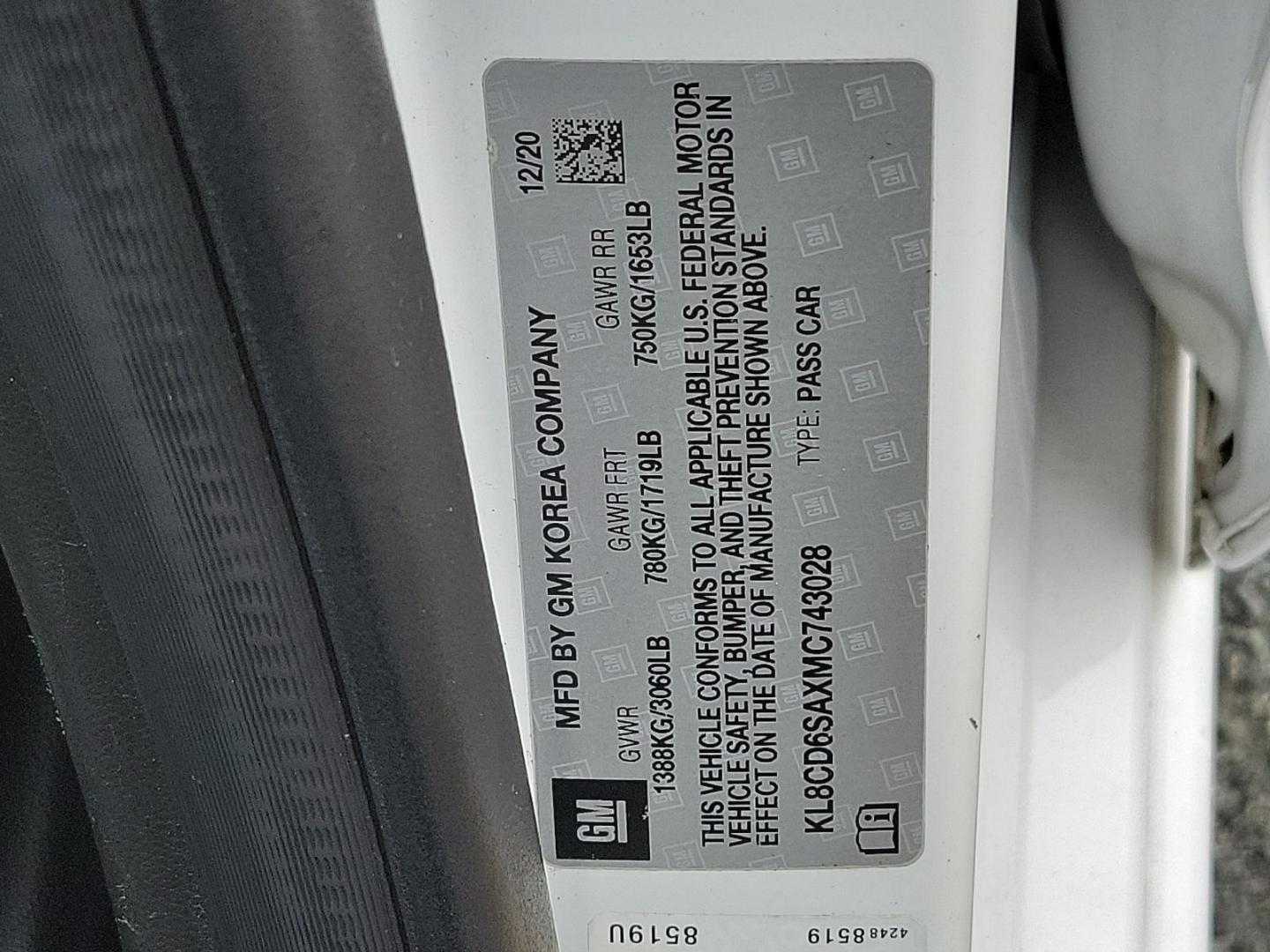 2021 Summit White - GAZ /Jet Black/Dark Anderson Silver Metallic - HJG Chevrolet Spark 1LT (KL8CD6SAXMC) with an ENGINE, 1.4L DOHC 4-CYLINDER MFI engine, located at 50 Eastern Blvd., Essex, MD, 21221, (410) 686-3444, 39.304367, -76.484947 - Experience the ultimate blend of style, comfort, and affordability with the 2021 Chevrolet Spark 1LT 4dr HB CVT 1LT. This sleek, Summit White exterior vehicle is matched perfectly with a Jet Black/Dark Anderson Silver Metallic interior, exuding class and refinement. Under the hood lies a 1.4L DOHC 4 - Photo#22