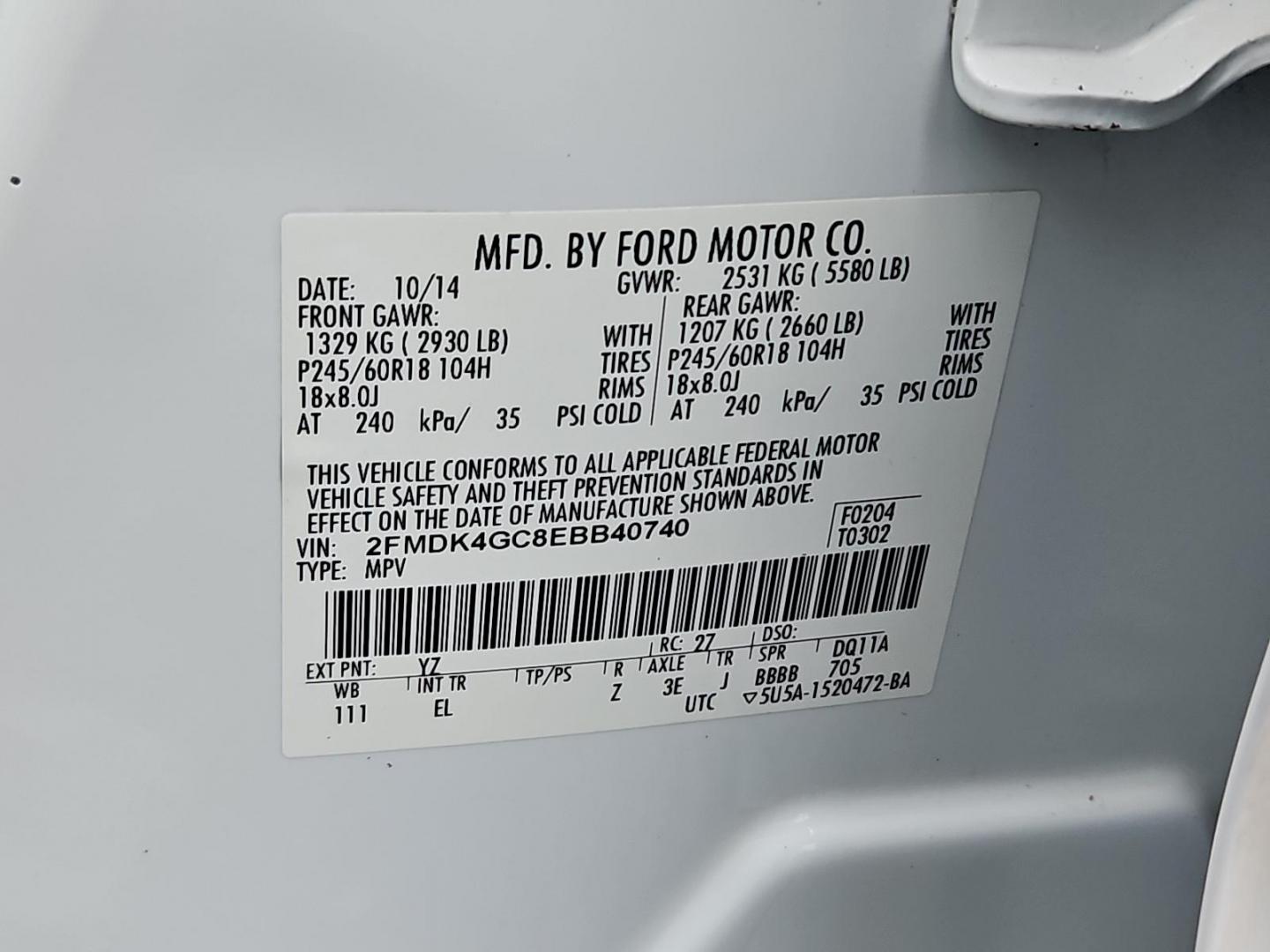 2014 Oxford White - YZ /Medium Light Stone - EL Ford Edge SE (2FMDK4GC8EB) with an ENGINE: 3.5L TI-VCT V6 engine, located at 50 Eastern Blvd., Essex, MD, 21221, (410) 686-3444, 39.304367, -76.484947 - Experience the pinnacle of practicality and performance with our 2014 Ford Edge SE 4dr AWD, adorned with a sleek white exterior. This robust SUV boasts a potent 3.5L Ti-VCT V6 engine - legendary for its reliability, smooth handling, and impressive power. The intelligent all-wheel drive system delive - Photo#24