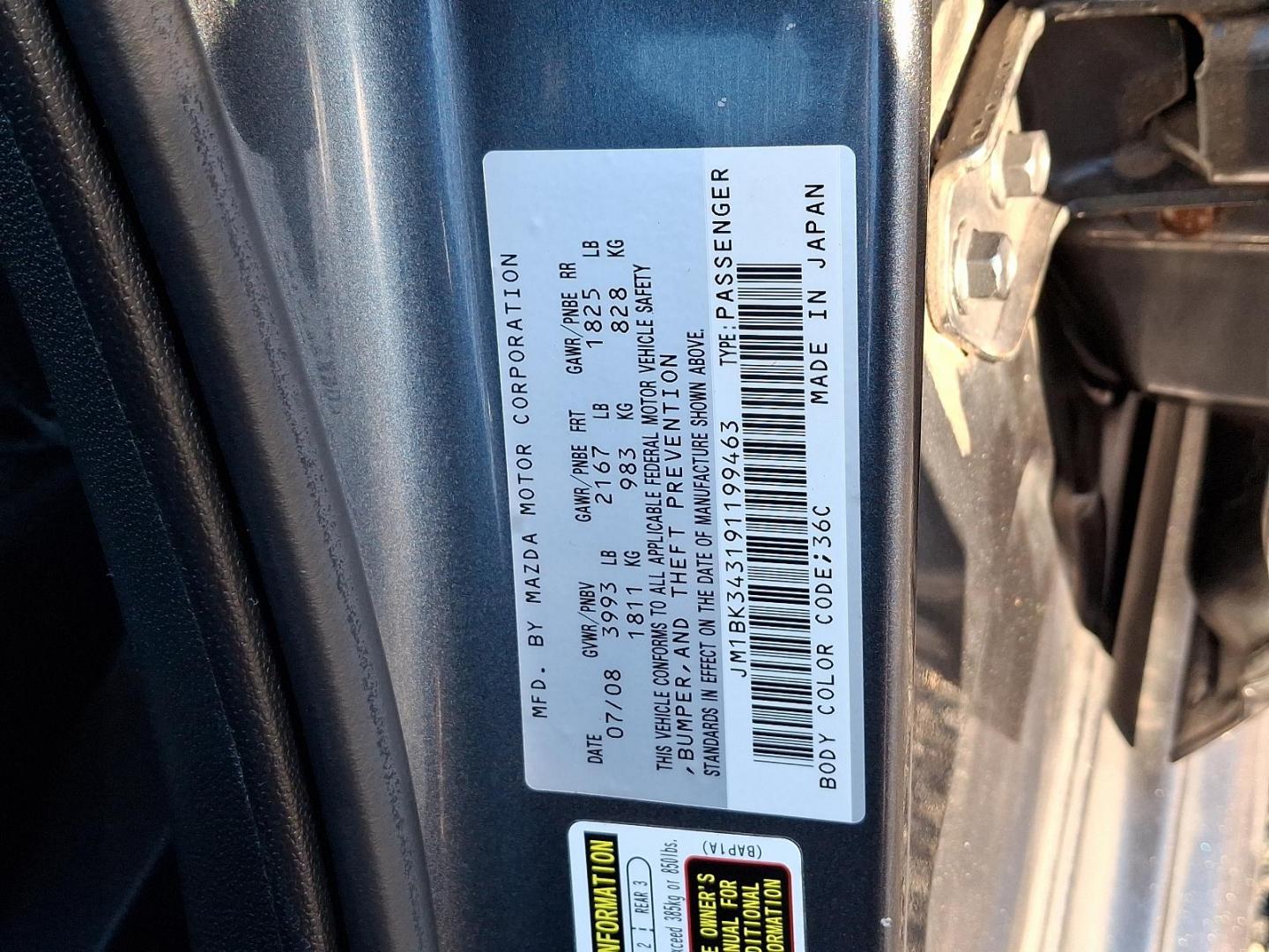 2009 Metropolitan Gray Mica - 36C /Black - BR6 Mazda MAZDA3 s Grand Touring (JM1BK343191) with an 2.3L DOHC MPFI 16-valve I4 engine w/variable valve timing (VVT), balance shafts engine, located at 50 Eastern Blvd., Essex, MD, 21221, (410) 686-3444, 39.304367, -76.484947 - Feast your eyes on this well-maintained 2009 Mazda MAZDA3 s Grand Touring, an epitome of design and functionality. This 5-door hatchback comes with an elegant metropolitan gray mica exterior complemented by a plush black interior. Under the hood, it boasts a powerful, sophisticated 2.3L DOHC MPFI 16 - Photo#26