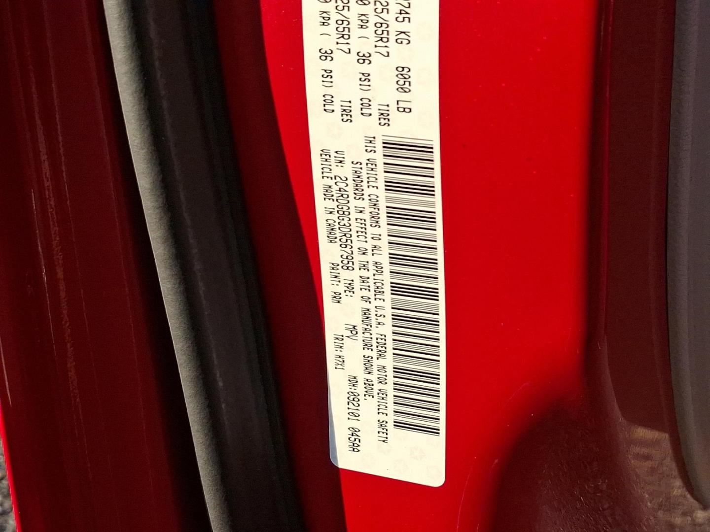 2013 Red Dodge Grand Caravan SE (2C4RDGBG3DR) with an 3.6L Pentastar 3.6L V6 283hp 260ft. lbs. Sequential-Port F.I. engine, 6-Speed Shiftable Automatic transmission, located at 50 Eastern Blvd., Essex, MD, 21221, (410) 686-3444, 39.304367, -76.484947 - Photo#50