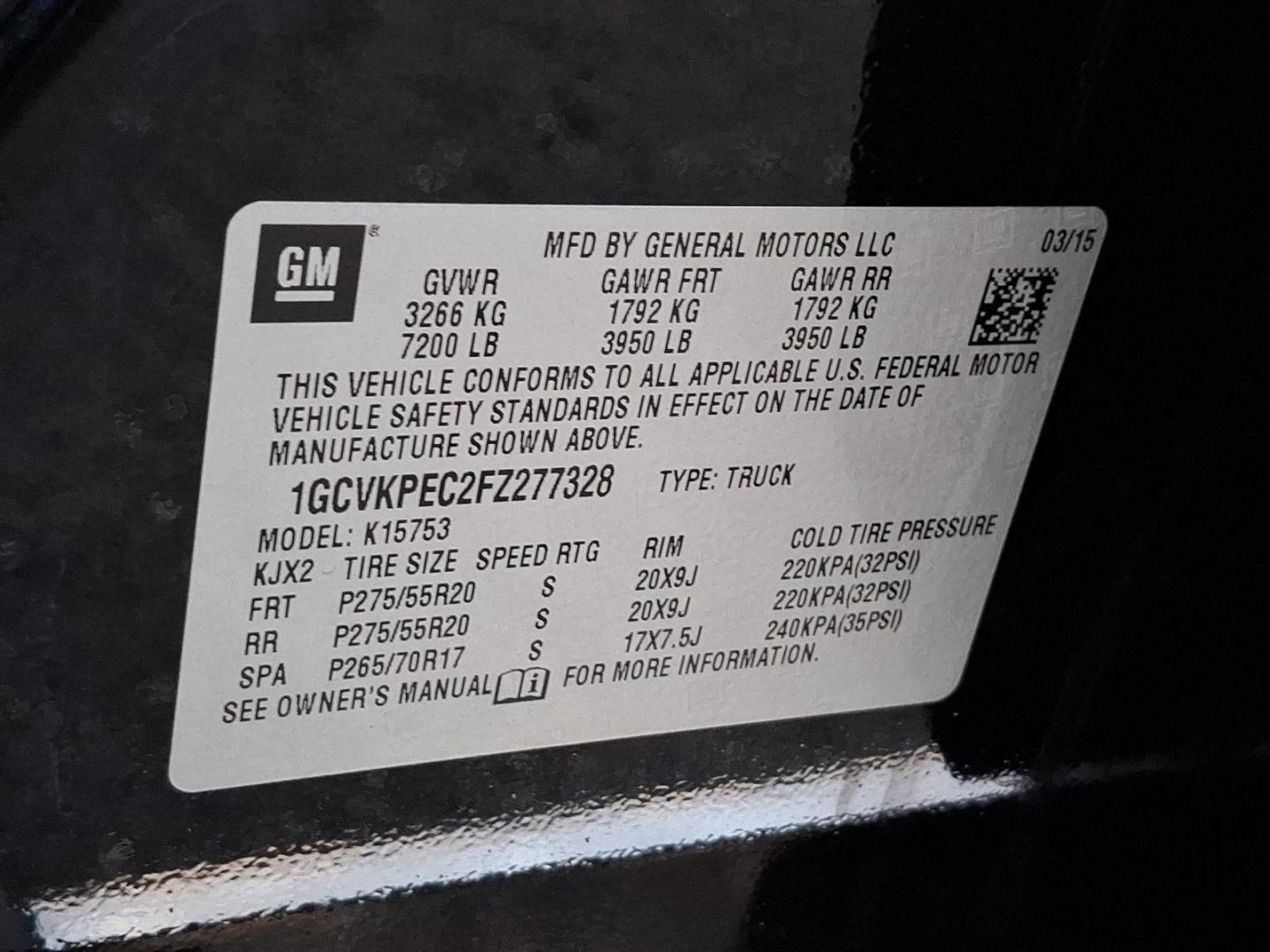 2015 Black Chevrolet Silverado 1500 (1GCVKPEC2FZ) with an 5.3L 8 Cylinder Fuel Injected engine, AT4X4 transmission, located at 50 Eastern Blvd., Essex, MD, 21221, (410) 686-3444, 39.304367, -76.484947 - Photo#23