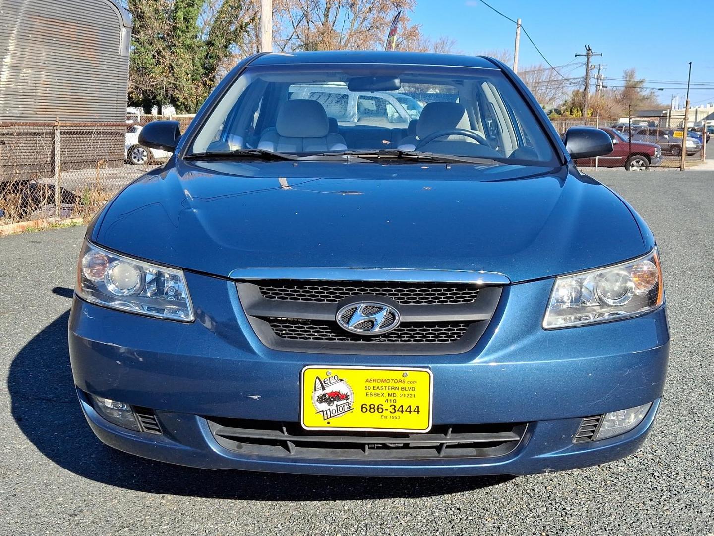 2006 BLUE HYUNDAI SONATA (1NPEU46C46H) , located at 50 Eastern Blvd., Essex, MD, 21221, (410) 686-3444, 39.304367, -76.484947 - Introducing the 2006 Hyundai Sonata, a spacious and reliable sedan designed to elevate your driving experience. Finished in a striking blue exterior, this Sonata combines style with practicality, making it an ideal choice for both urban commuting and weekend adventures. Under the hood, the efficie - Photo#1