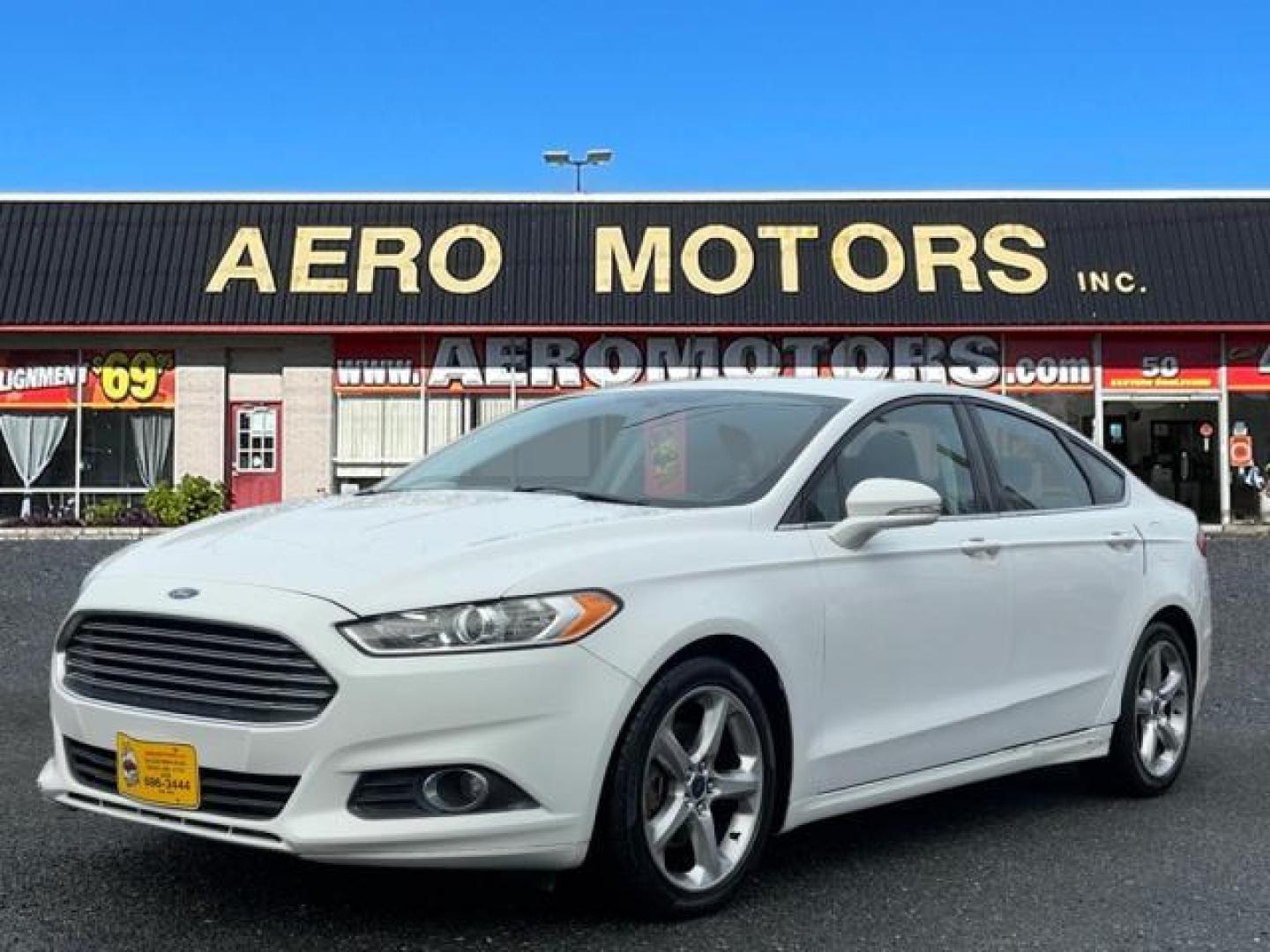 2016 White Ford Fusion SE (3FA6P0HD6GR) with an 1.5L 4 Cylinder Turbocharged engine, Automatic transmission, located at 50 Eastern Blvd., Essex, MD, 21221, (410) 686-3444, 39.304367, -76.484947 - Photo#0